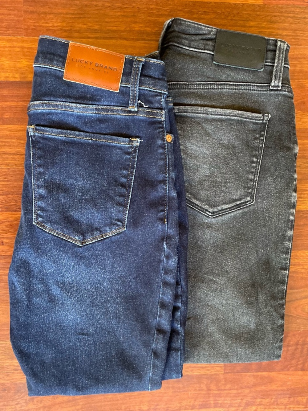 Lot of 2 Lucky Brand High Rise Skinny Jeans Size 8/29- Blue Brigitte/Black Curvy